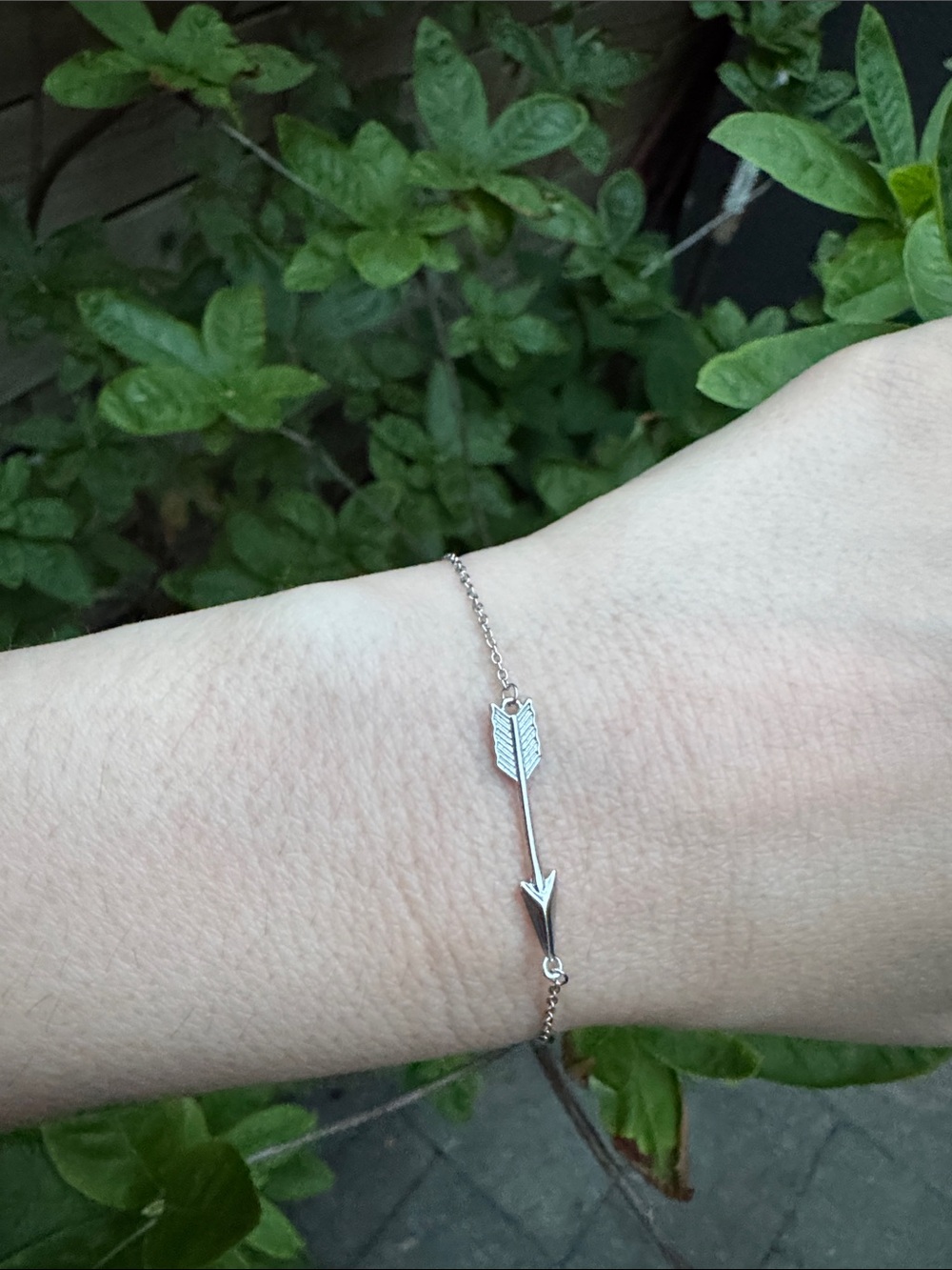 Vintage silver Arrow Charm Bracelet - Adjustable - 925